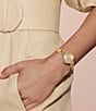 Color:Gold - Image 4 - Bold Women's Swiss Quartz Gold Bangle Bracelet Watch