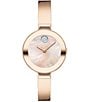Color:Rose Gold - Image 1 - Bold Women's Swiss Quartz Rose Gold Bangle Bracelet Watch