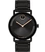 Color:Black - Image 1 - Men's Bold Evolution 2.0 Quartz Analog Black Stainless Steel Bracelet Watch