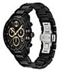 Color:Black - Image 2 - Men's Bold Quartz Chronograph Black Stainless Steel Bracelet Watch