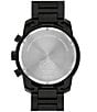 Color:Black - Image 3 - Men's Bold Quartz Chronograph Black Stainless Steel Bracelet Watch