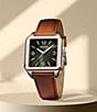 Movado Men's Heritage Series 1917 Automatic Leather Strap Watch - Image 4