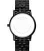 Color:Black - Image 2 - Men's Museum Classic Quartz Analog Black Stainless Steel Bracelet Watch