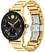 Color:Gold - Image 3 - Men's Museum Sport Chronograph Gold Stainless Steel Bracelet Watch