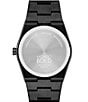 Color:Black - Image 3 - Men's Quest Quartz Analog Black Plated Stainless Steel Bracelet Watch