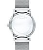 Color:Silver-Tone - Image 3 - Men's Stainless Steel Mesh Bracelet Watch