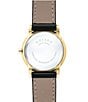 Movado Museum Classic Black and Gold Calfskin Strap Analog Watch, Color:Black - Image 3
