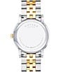 Color:Two-Tone - Image 3 - Museum Classic Two Tone Link Bracelet Watch with Diamond Detail