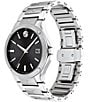 Color:Silver - Image 3 - SE Black Sunray Dial Stainless Steel Bracelet Watch