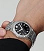 Color:Silver - Image 5 - SE Black Sunray Dial Stainless Steel Bracelet Watch