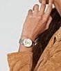 Color:Silver - Image 4 - SE White Sunray Dial Bracelet Watch