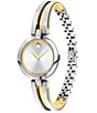 Color:Silver/Gold - Image 2 - Two-Tone Bangle Style Aleena Watch
