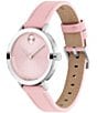 Color:Pink - Image 2 - Women's Bold 2.0 Quartz Analog Pink Leather Strap Watch
