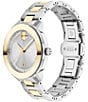 Color:Two Tone - Image 3 - Bold Women's Two-Tone Verso Watch