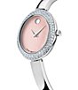 Movado Women's Museum 21.5mm Rhinestone Quartz Analog Stainless Steel Bangle Watch - Image 5