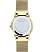 Color:Gold - Image 3 - Women's Museum Classic Quartz Analog Gold Mesh Bracelet Watch