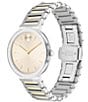 Color:Two Tone - Image 3 - Women's Quartz Analog Two Tone Stainless Steel Bracelet Watch