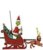 Mr. Christmas LED Lighted Grinch Sleigh Animated Tree Topper with Banner - Image 4