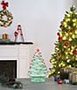 Mr. Christmas 14-Inch LED Nostalgic Seafoam with Red Bulbs Ceramic Christmas Tree - Image 2