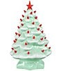 Mr. Christmas 14-Inch LED Nostalgic Seafoam with Red Bulbs Ceramic Christmas Tree - Image 1