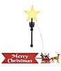 Mr. Christmas LED Lighted & Animated Santa's Sleigh Tree Topper - Image 1