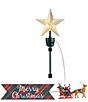 Mr. Christmas Merry Christmas LED Classic Plaid Animated Tree Topper - Image 2