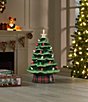 Mr. Christmas Vintage Inspired LED Plaid Base Ceramic Christmas Tree - Image 3
