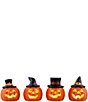 Mr. Halloween LED Illuminated Assorted Mini Ceramic Jack-O-Lantern, Set of 4 - Image 1