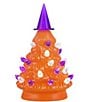 Mr. Halloween LED Lighted 5.4#double; Ceramic Witch Hat Topper Mini Tree, Set of 2 - Image 2