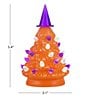 Mr. Halloween LED Lighted 5.4#double; Ceramic Witch Hat Topper Mini Tree, Set of 2 - Image 4