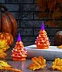 Mr. Halloween LED Lighted 5.4#double; Ceramic Witch Hat Topper Mini Tree, Set of 2 - Image 5