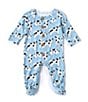 Color:Blue - Image 1 - Baby Boys Newborn-9 Months Long-Sleeve Cow-Printed Footed Coverall