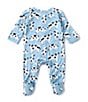 Color:Blue - Image 2 - Baby Boys Newborn-9 Months Long-Sleeve Cow-Printed Footie Coverall
