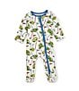 Color:Green - Image 1 - Baby Boys Newborn-9 Months Long-Sleeve Golf-Theme-Printed Footed Coverall