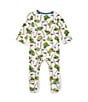 Color:Green - Image 2 - Baby Boys Newborn-9 Months Long-Sleeve Golf-Theme-Printed Footed Coverall