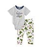 Color:Multi - Image 1 - Baby Boys Newborn-9 Months Short-Sleeve Hole In One Bodysuit & Golf-Themed-Printed Pant Set