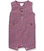Mud Pie Baby Boys Sleeveless Gingham Jon Jon Romper - Image 2