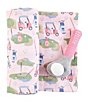 Color:Pink - Image 2 - Baby Girl Golf Swaddle Blanket & Plush Rattle Set