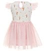 Mud Pie Baby Girls Flutter-Sleeve Color Block/Ice Cream Motif Tutu Dress, Color:White - Image 2