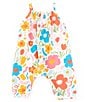 Color:Multi - Image 1 - Baby Girls 3-12 Months Sleeveless Floral-Printed Coverall