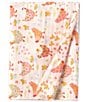 Color:Pink - Image 2 - Baby Girls Chicken Floral Printed Swaddle Blanket & Teething Ring 2-Piece Set