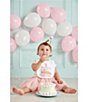 Color:Pink - Image 2 - Baby Girls First Birthday Cake Smasher Bib & Hat Set