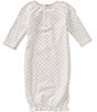Mud Pie Baby Girls Long Sleeve Christmas Smocked Interlock Nightgown - Image 2