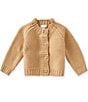 Mud Pie Baby Girls Long Sleeve Garter Stitched Cardigan - Image 2
