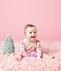 Mud Pie Baby Girls Long-Sleeve Nutcracker-Printed/Mesh-Tutu-Skirted Footed Coverall, Color:Pink - Image 2