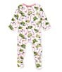 Color:Pink - Image 2 - Baby Girls Newborn-9 Months Long-Sleeve Golf-Theme-Printed Footed Coverall