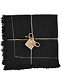 Color:Black - Image 1 - Black Fringe Cotton Napkins, Set of 4