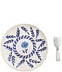 Mud Pie Blue Willow Collection Round Platter with Server - Image 1