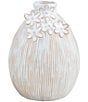 Mud Pie Botanica Collecton Sculpted Flower Bloom Vase, Color:White - Image 2