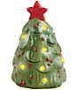 Mud Pie Circa Collection Christmas Tree Light-Up Sitter, Color:White/Green - Image 1